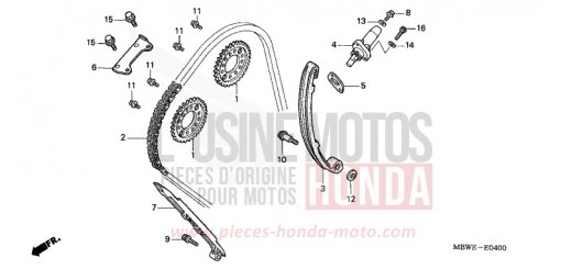 CHAINE A CAMES/TENDEUR CBR600F2 de 2002